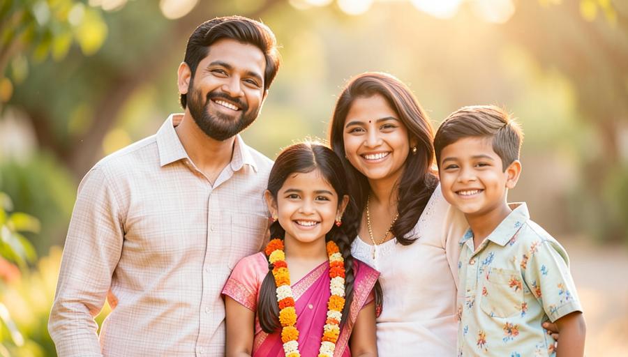 A happy family together